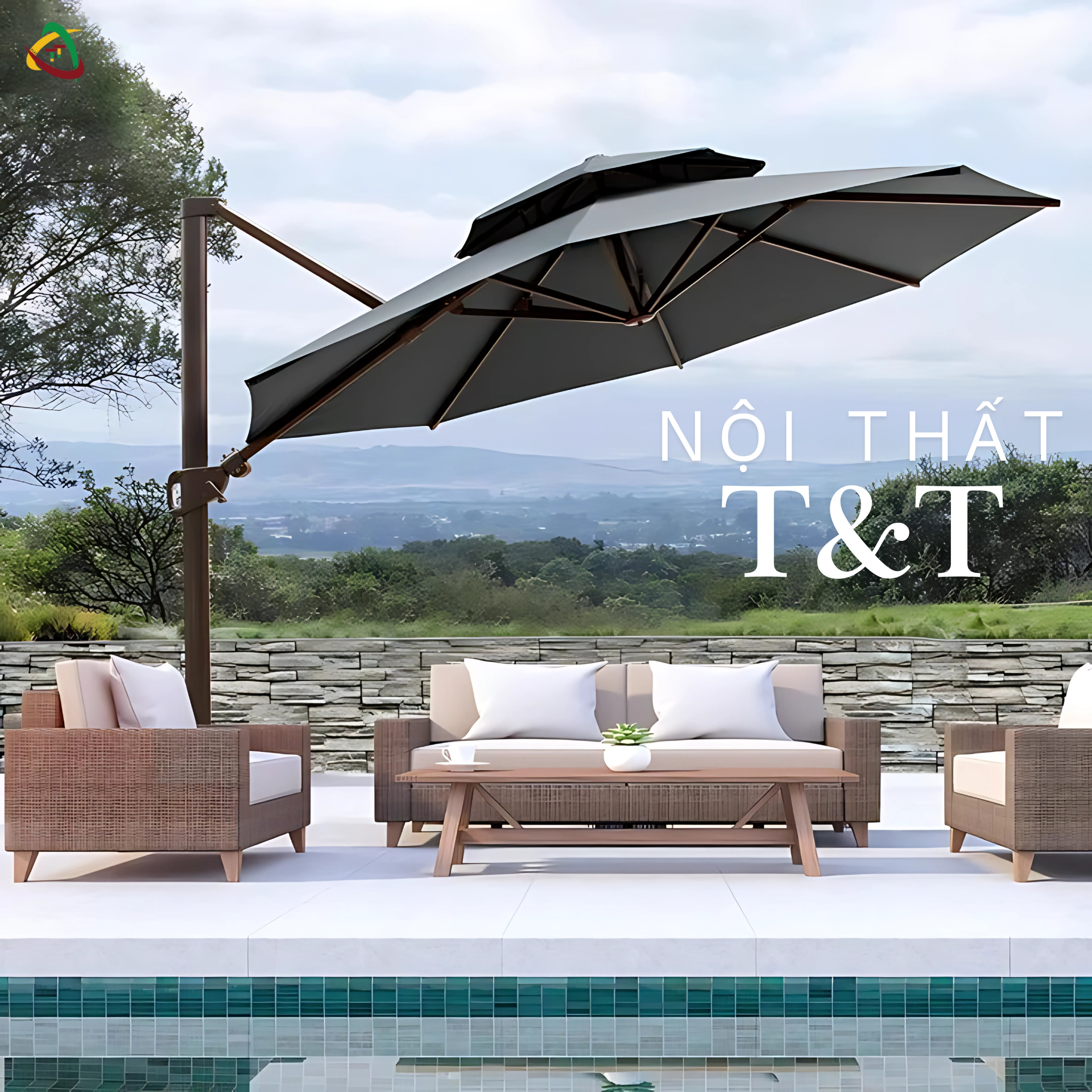 T&T – Xưởng sản xuất ô quán cafe, ô nhà hàng, spa, resort
